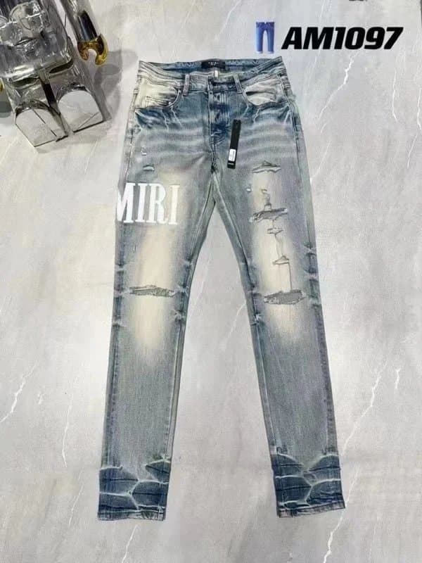 AM1097 AM1097 Miri Distressed Slim Fit Jeans Blue - 1