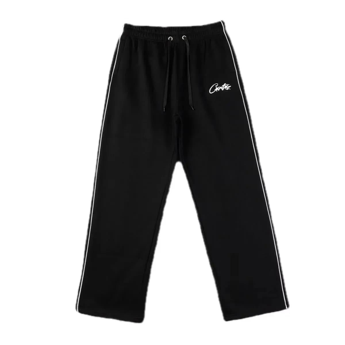 Cartel Cartel Black Track Pants with White Side Stripes Black - 1