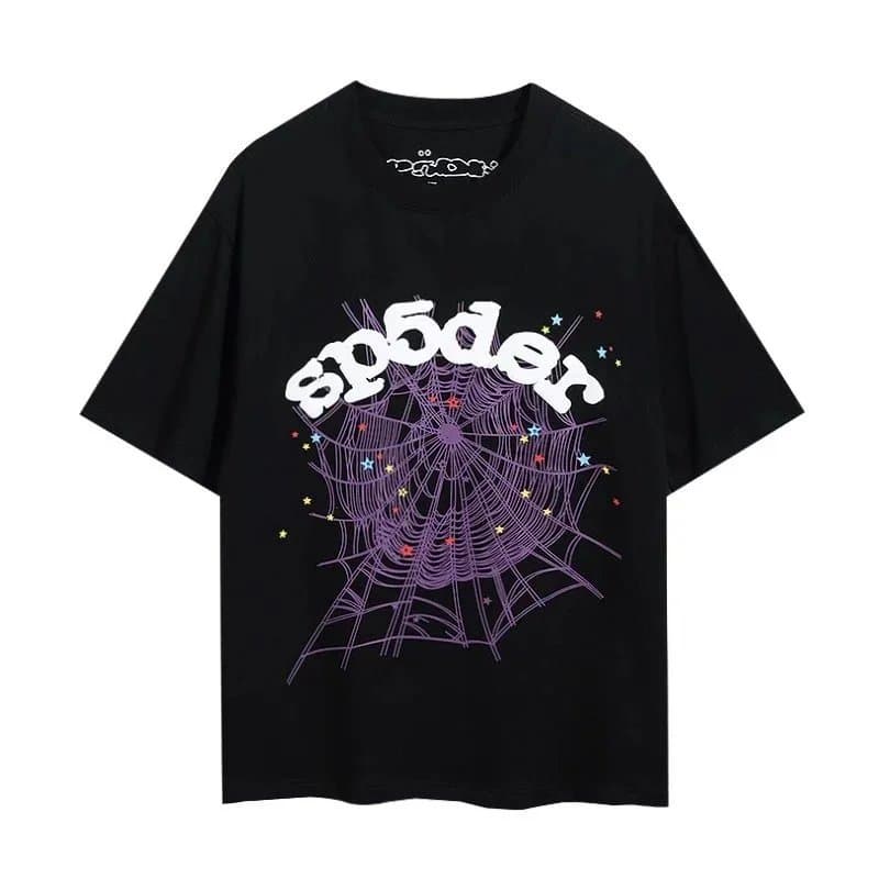 Spider Web Graphic Black T-Shirt
