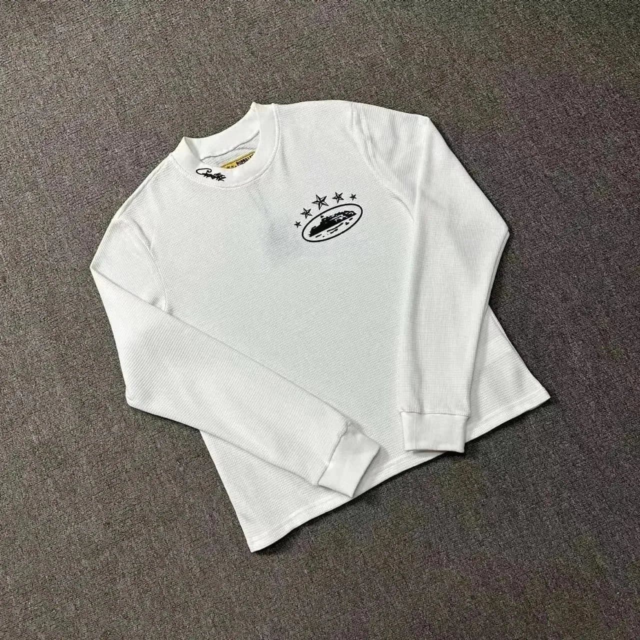 CLOT CLOT Waffle Knit Long Sleeve T-Shirt White - 1
