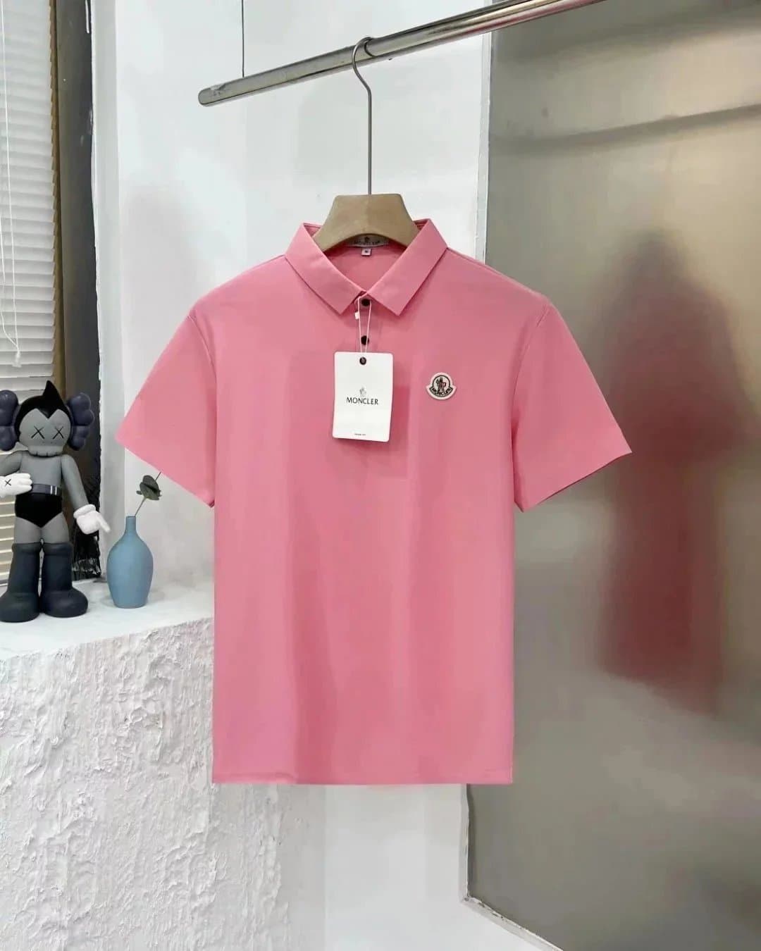Moncler Pink Polo Shirt