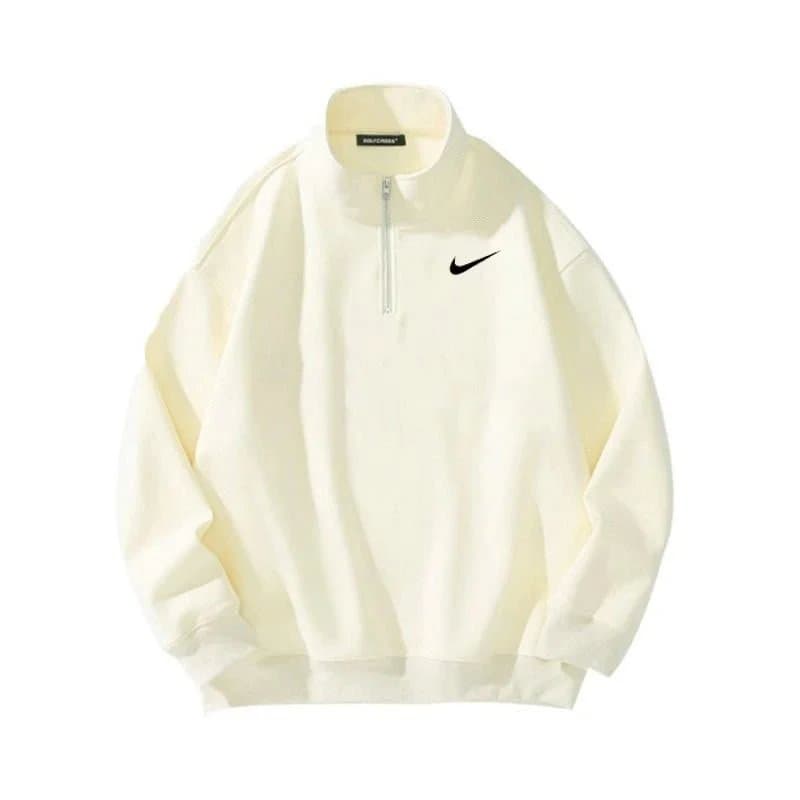 Nike Half-Zip Sweatshirt in Cream White