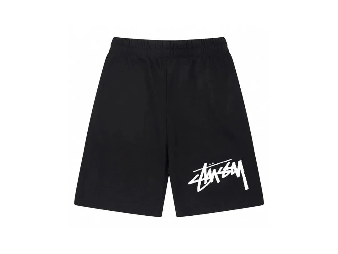 Stussy Stock Logo Black Shorts