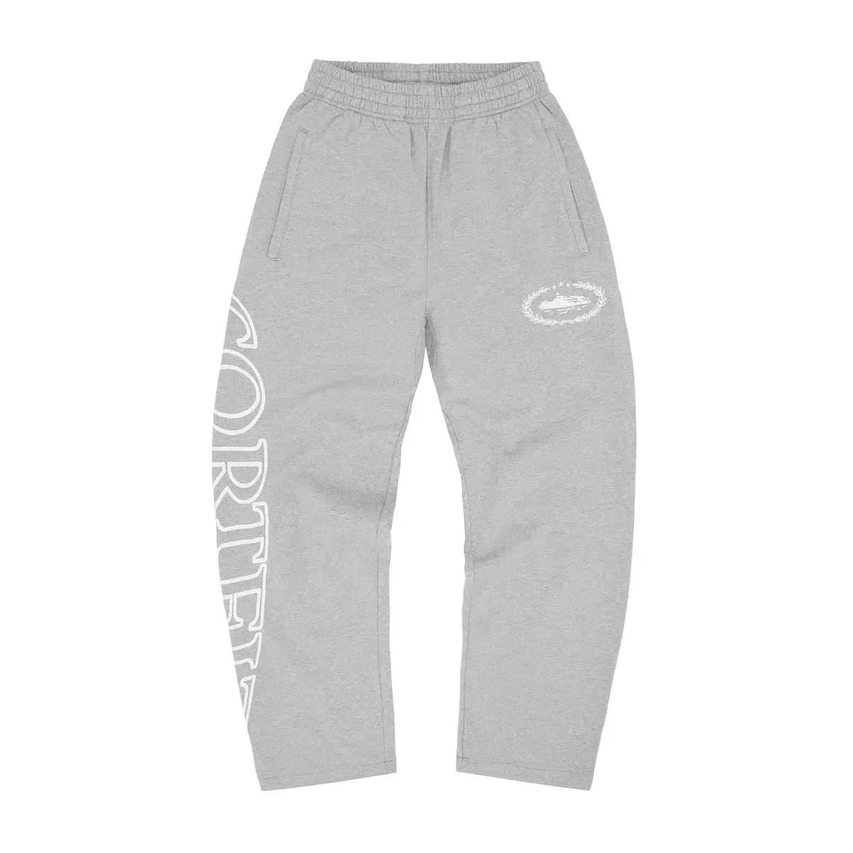 Cortez Grey Sweatpants with White Logo