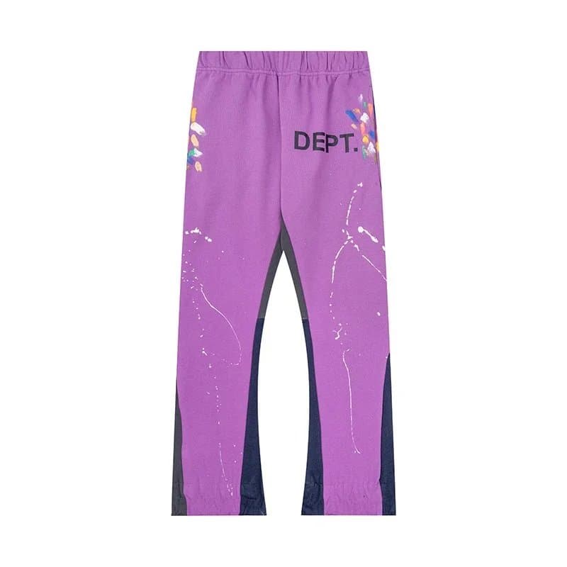 Department 55 Purple & Navy Colorblock Track Pants