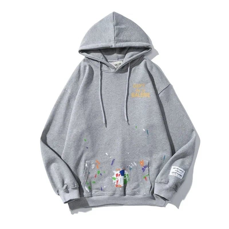 Gallerie Gallerie Paint Splatter Hoodie in Grey Grey - 1