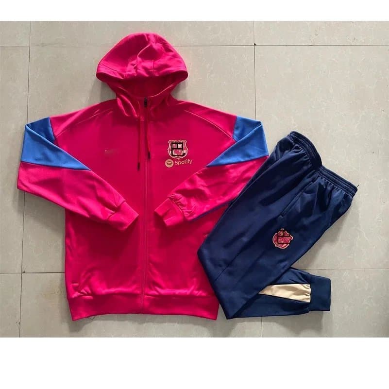 FC Barcelona FC Barcelona Pink and Blue Tracksuit with Spotify Logo Pink - 1