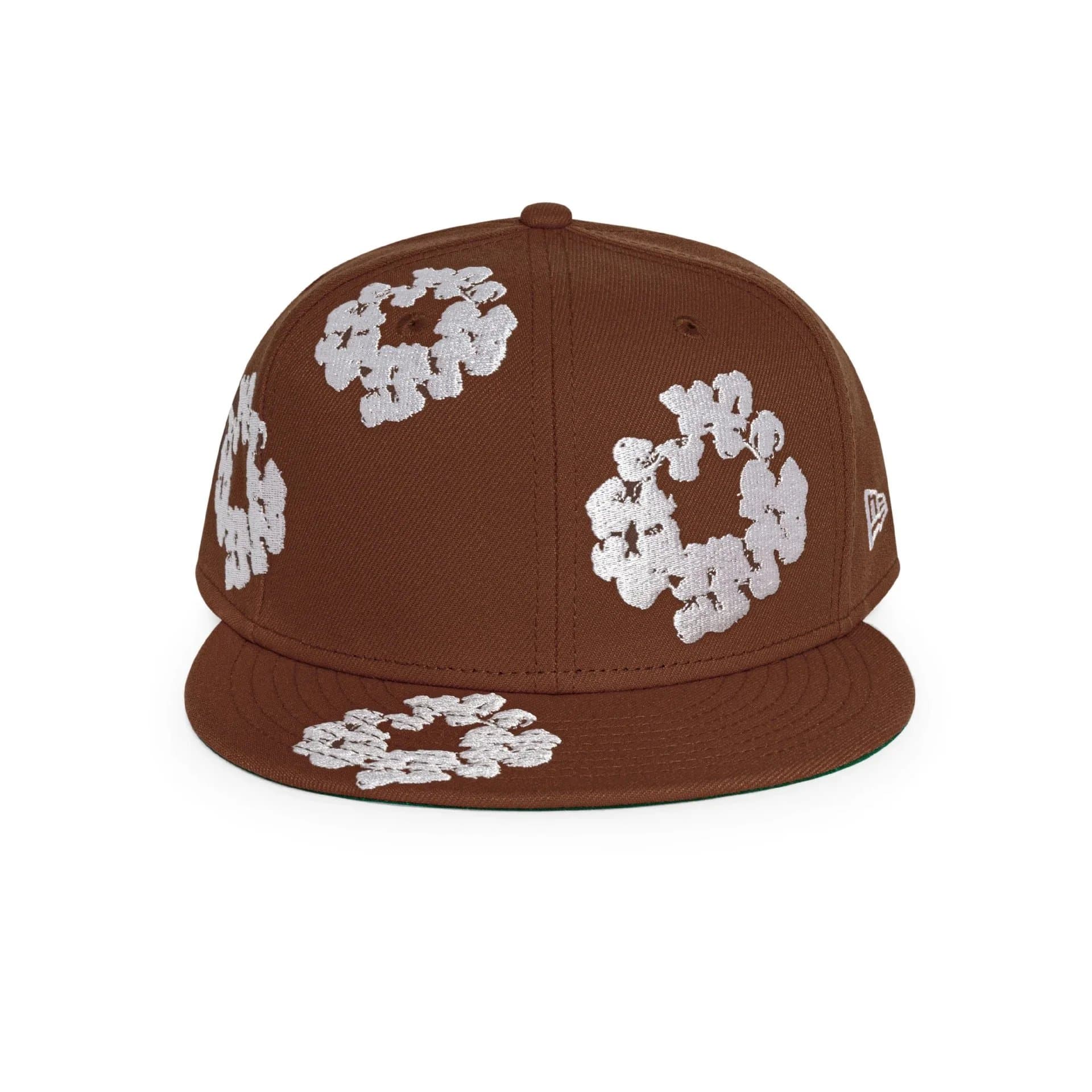 New Era New Era Brown Floral Embroidered Snapback Cap Brown - 1