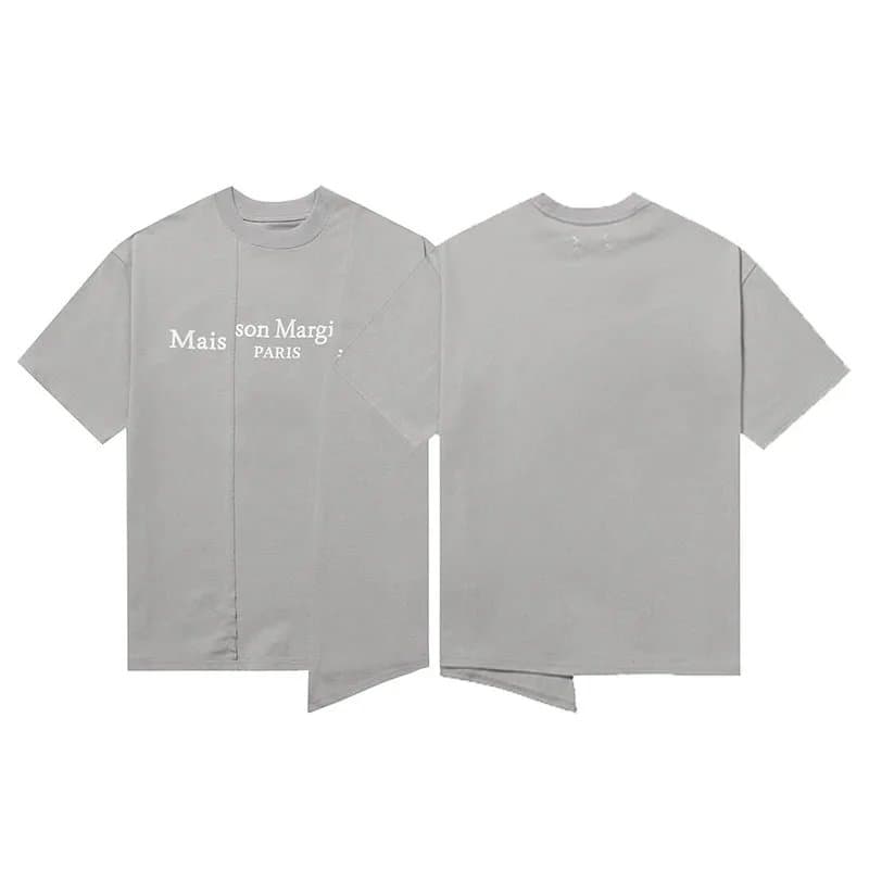 Maison Margi Maison Margi PARIS Grey Asymmetric T-Shirt Grey - 1