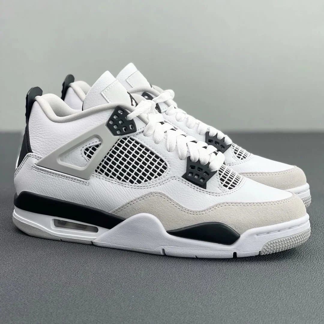 Air Jordan 4 Retro Sneakers in Military Black White