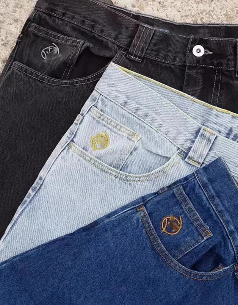 New Era Black New Era Jeans with Embroidered Patch Black - 1