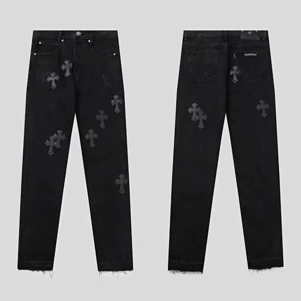 Cross Black Cross Embroidered Jeans Black - 1