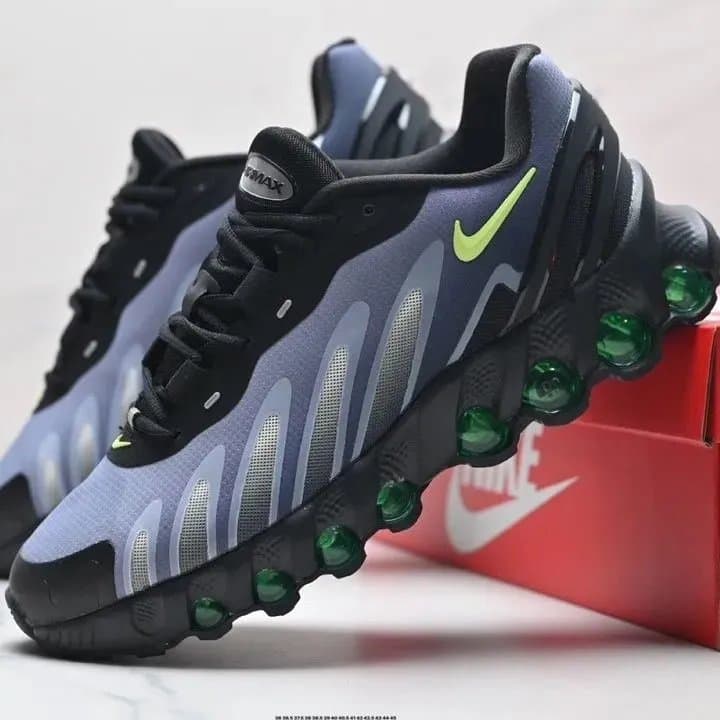 Nike Air Max Reverb Sneakers in Grey/Black with Green Accents