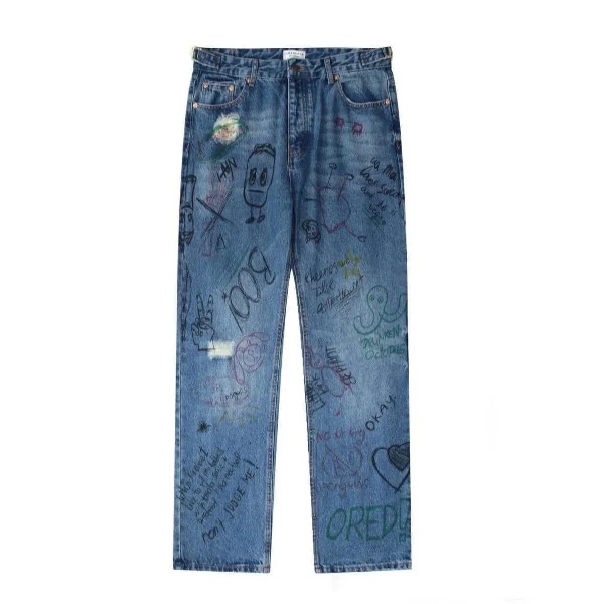 Balenciaga Hand-Painted Jeans