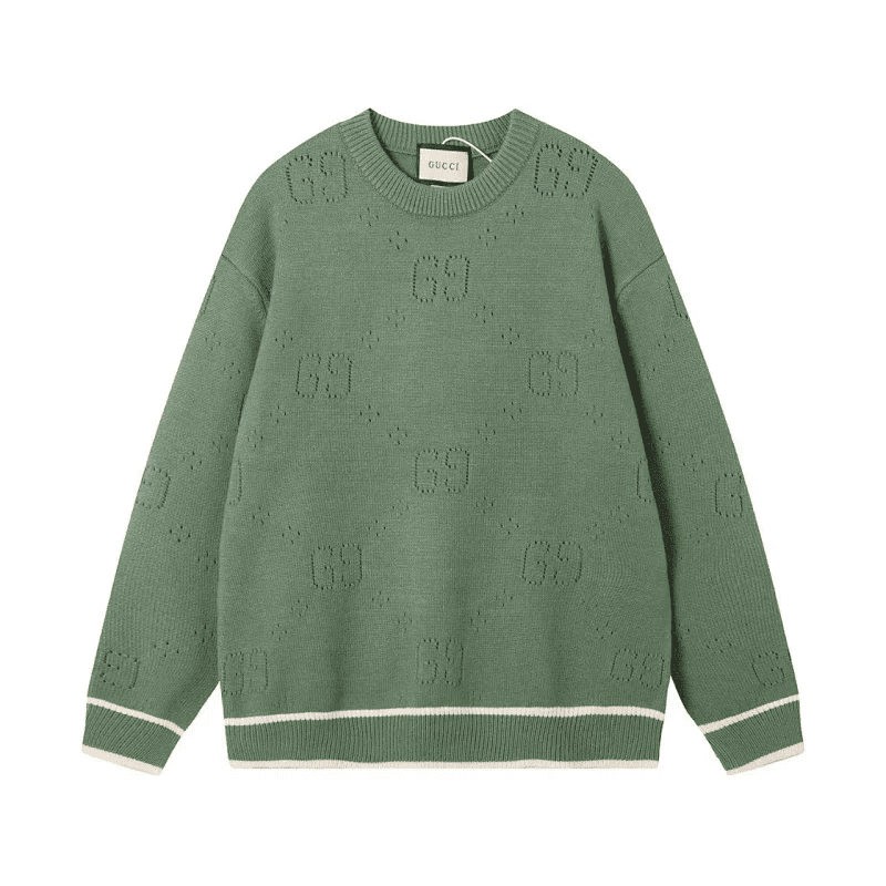 Gucci GG Monogram Green Sweater