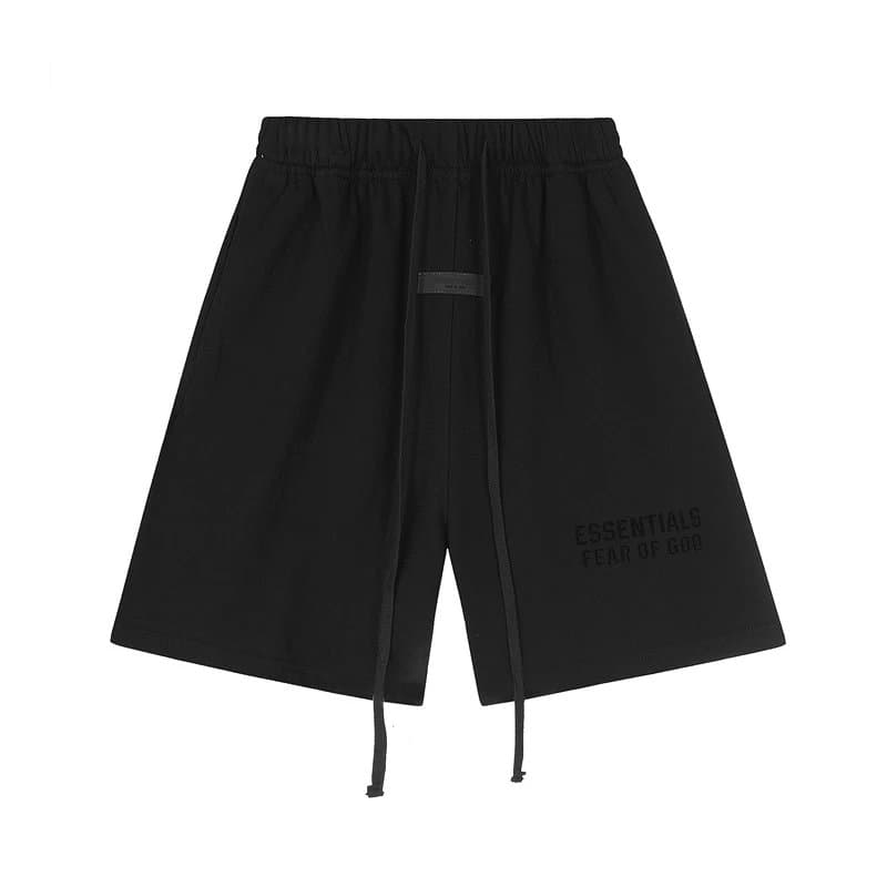 Fear of God Essentials Black Drawstring Shorts Black