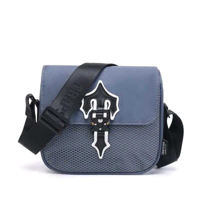 Thug Life Thug Life Crossbody Bag in Blue with Distinctive Logo Design Blue - 1