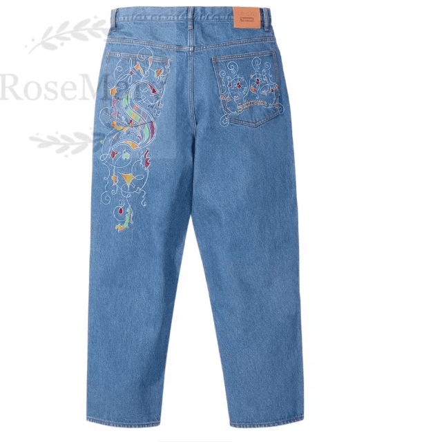 RoseMaid Embroidered Denim Jeans, Colorway: 86 Blue