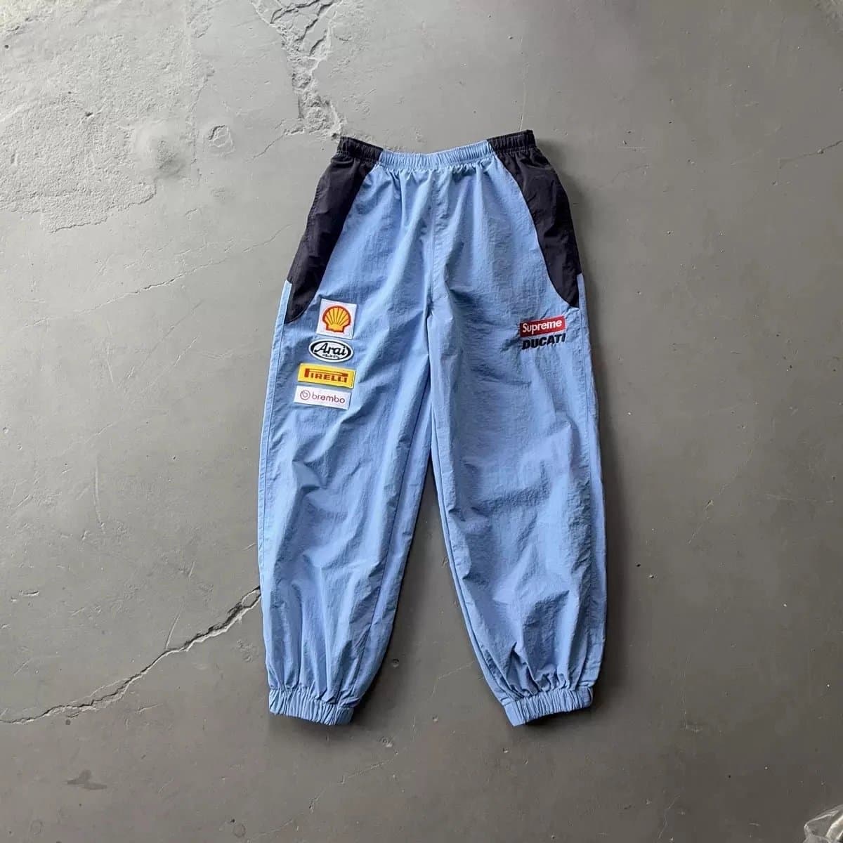 Supreme x Ducati Racing Track Pants - Light Blue/Black