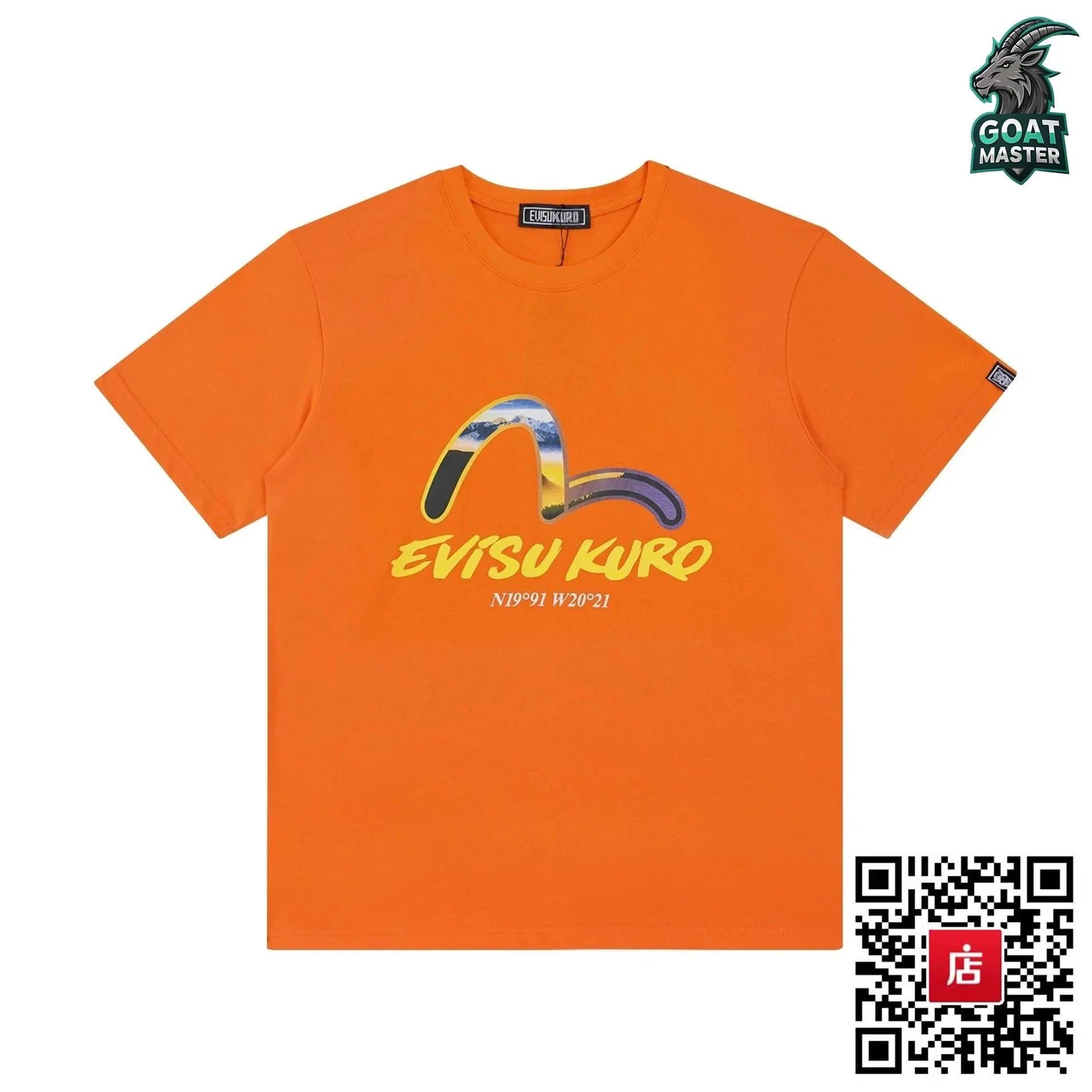 Evisu Kuro Evisu Kuro Orange Graphic T-Shirt Orange - 1
