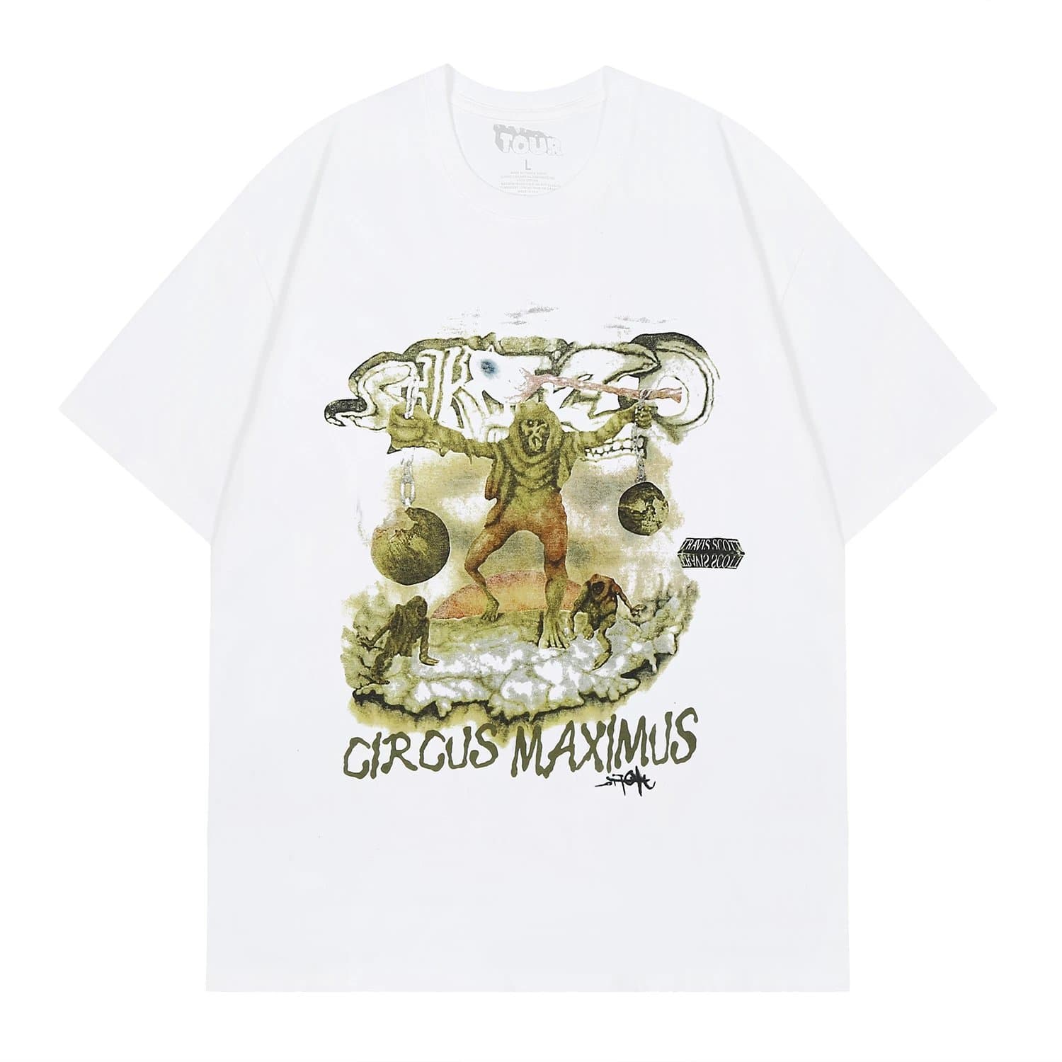 Tour Tour Circus Maximus White Graphic T-Shirt White - 1