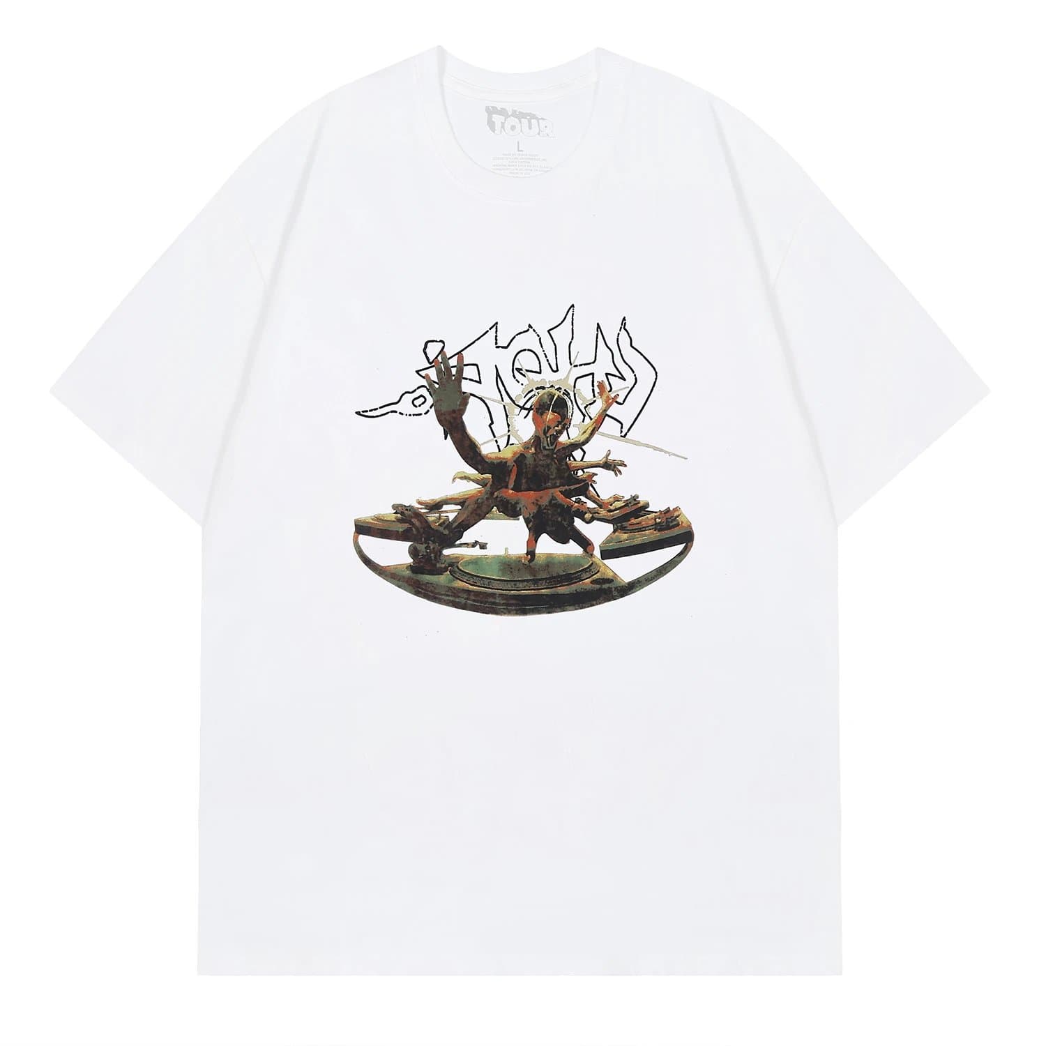 Tour Tour White Graphic T-Shirt White - 1