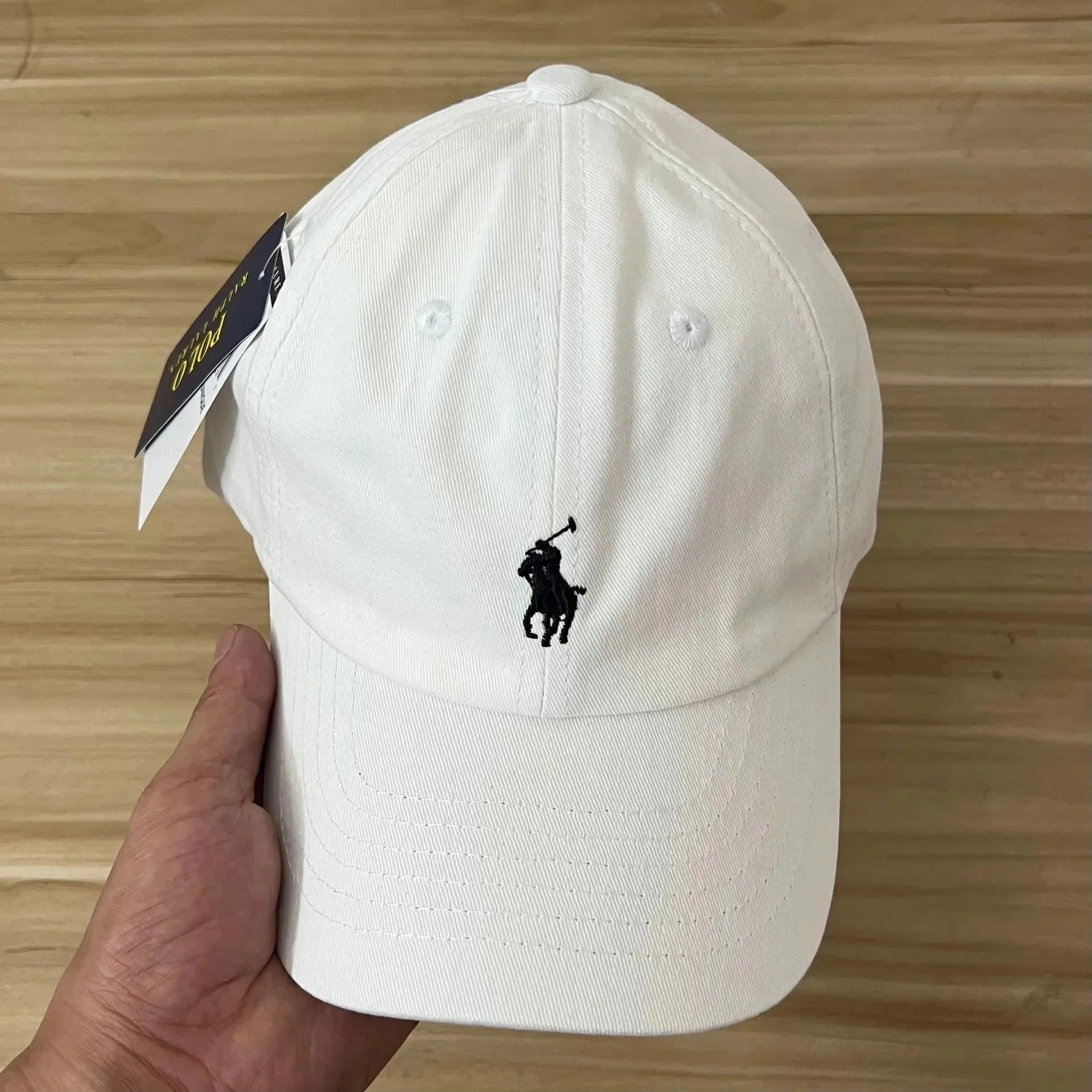 Polo Ralph Lauren Polo Ralph Lauren White Classic Cap with Black Pony Logo White - 1