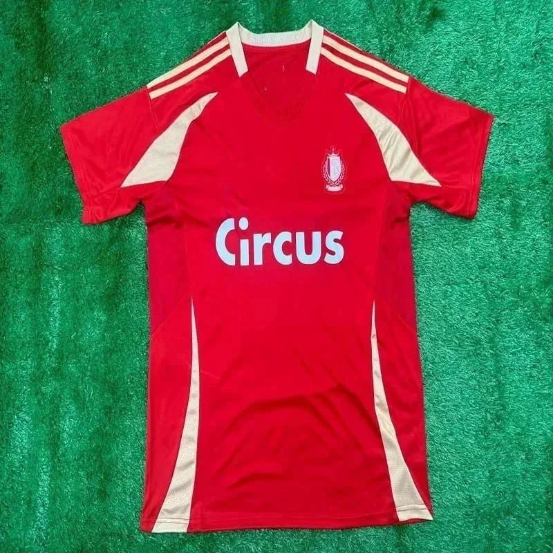 Circus Circus Red & Cream V-Neck Soccer Jersey BB-029 Red - 1