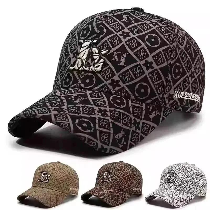 Xue Shan Feng Xue Shan Feng Baseball Cap with Patterned Design Black - 1