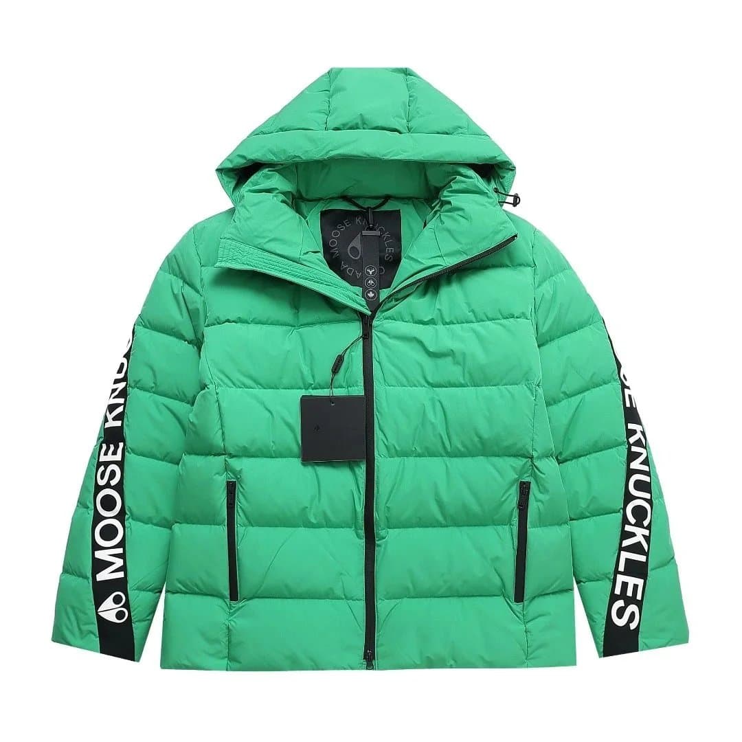 Moose Knuckles Moose Knuckles Green Puffer Jacket with Hood Green - 1