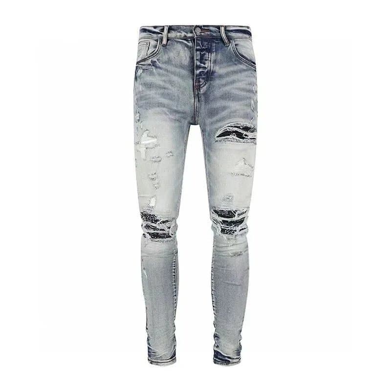 Distressed Skinny Jeans Blue - 1