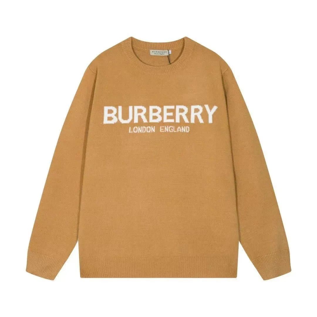 Burberry Burberry Camel Logo Knit Sweater Beige - 1